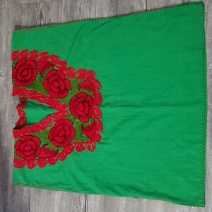 Floral Embroidery Mexican Top Shirt